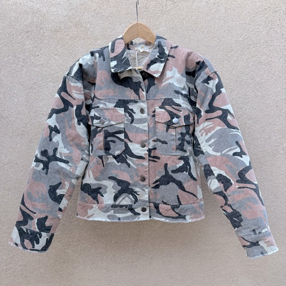 🆕 Mystree Fleece Lined Cozy Camo Jacket Sz S - Picture 3 of 10
